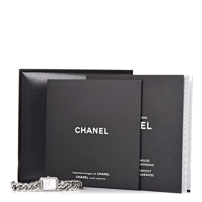 Chanel Stainless Steel Diamond Bezel Mother of Pearl 16mm Chain Premiere Quartz Watch 7 of 7