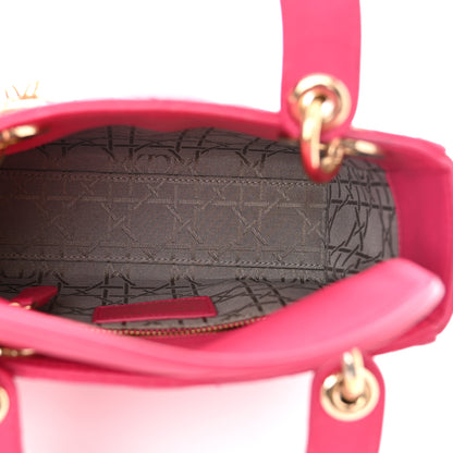 Christian Dior Lambskin Cannage Mini Lady Hot Pink 5 of 12