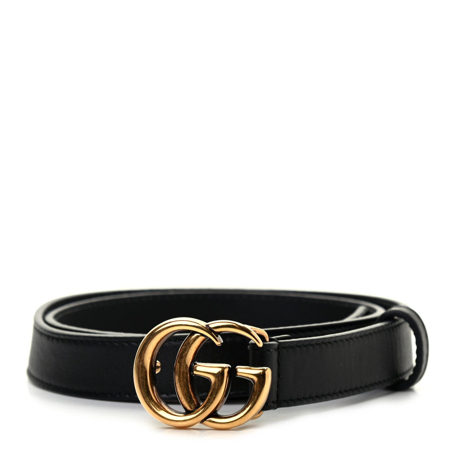 Gucci Calfskin Double G 20mm Belt 70 28 Black 1 of 5