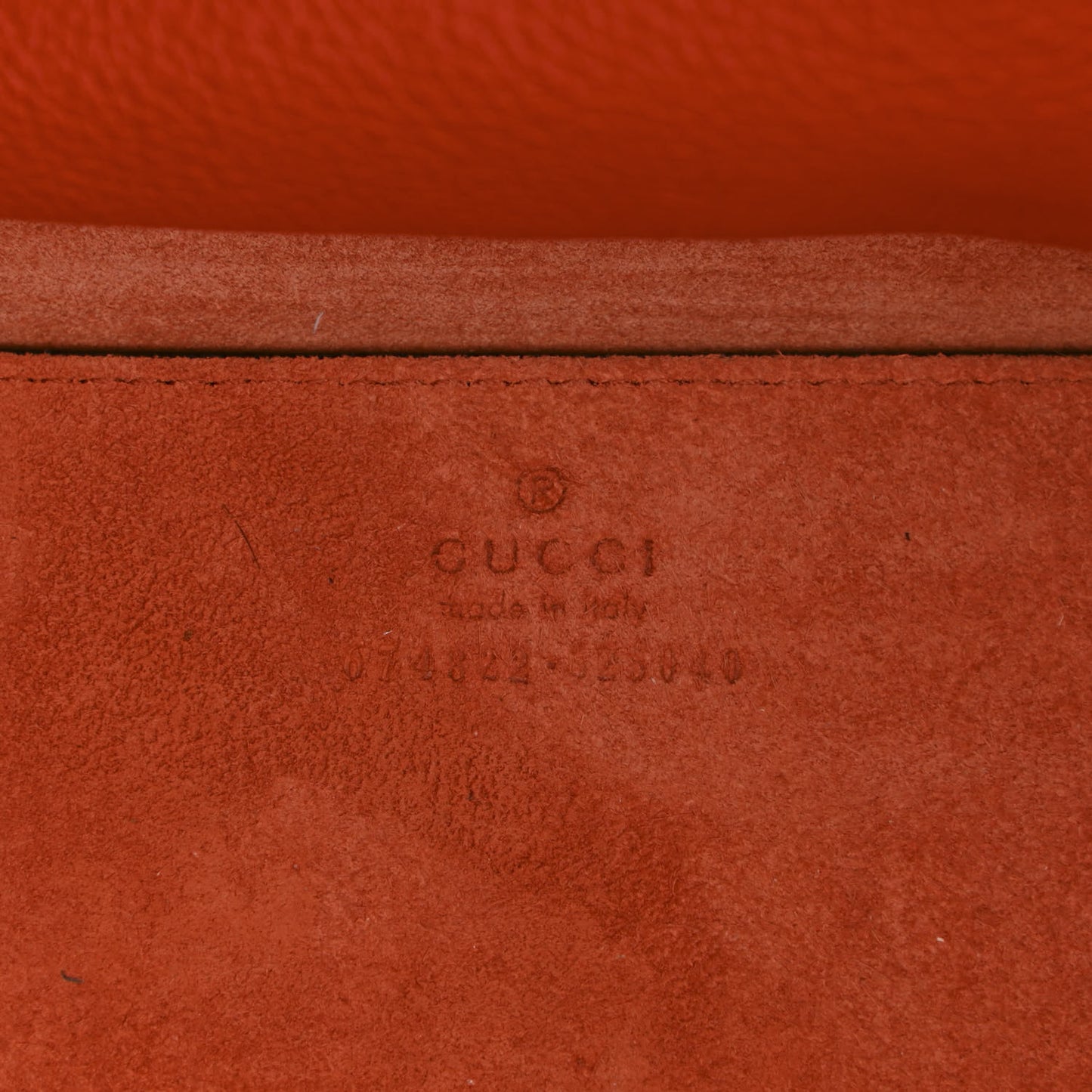 Pebbled Calfskin Small Logo Tote Deep Orange