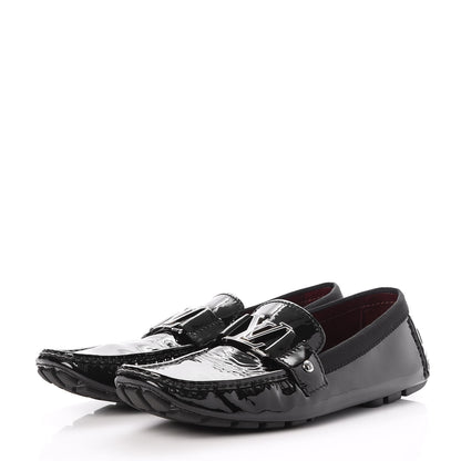 Louis Vuitton Patent Mens Monte Carlo Loafers 10 Black 3 of 13