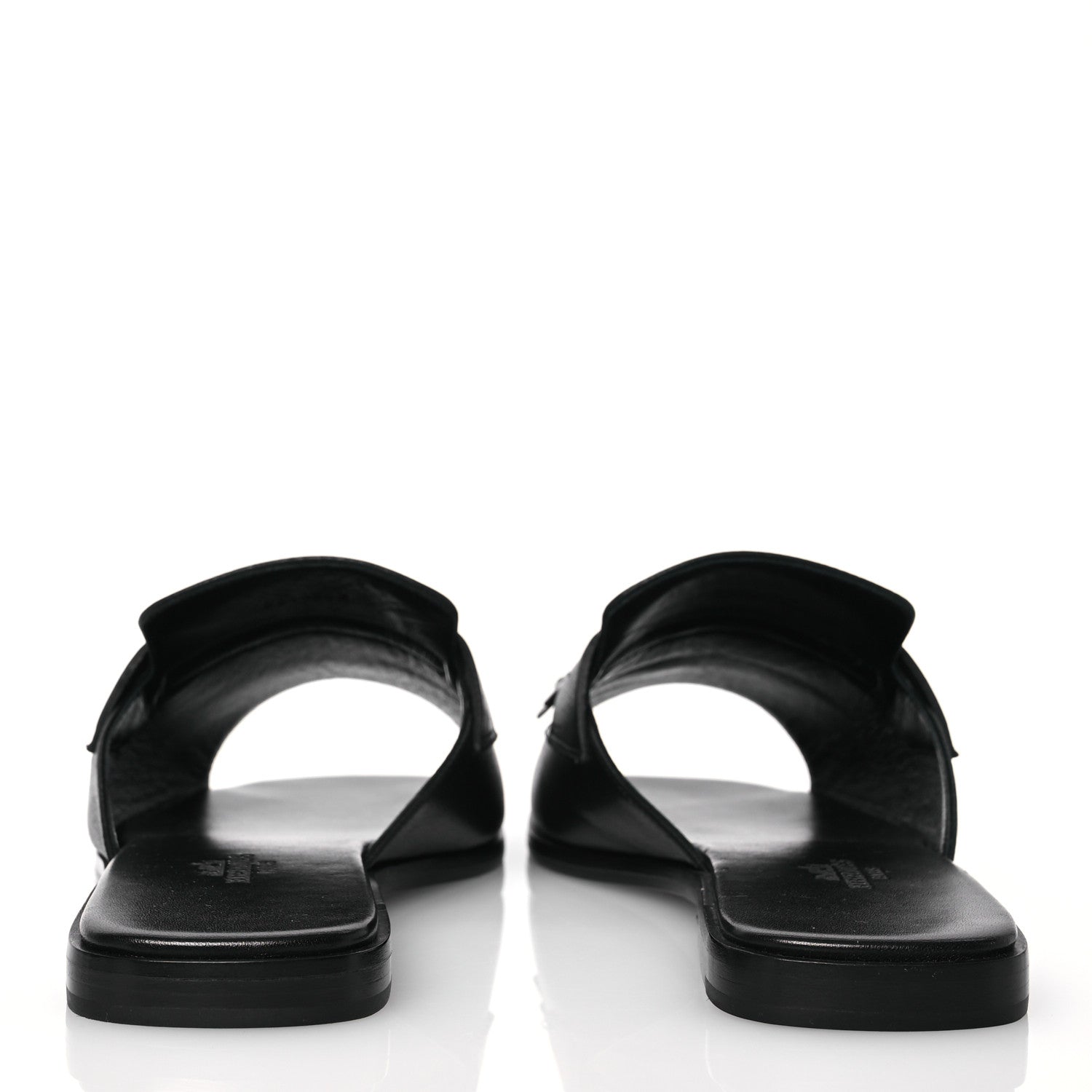 Hermes Goatskin Auteuil Sandals 37 Black 5 of 12