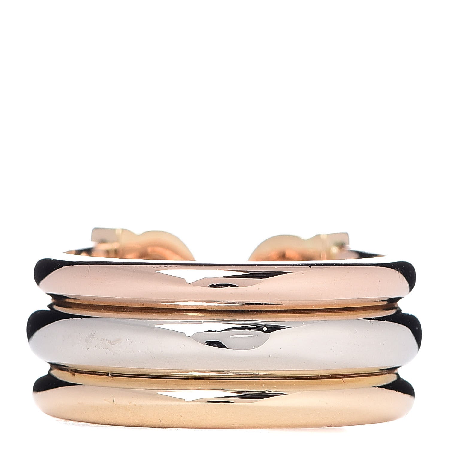 Cartier 18K Pink Yellow White Gold C De Ring 51 5.75 4 of 5