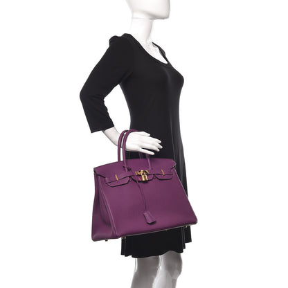 Hermes Togo Birkin 35 Anemone 2 of 10