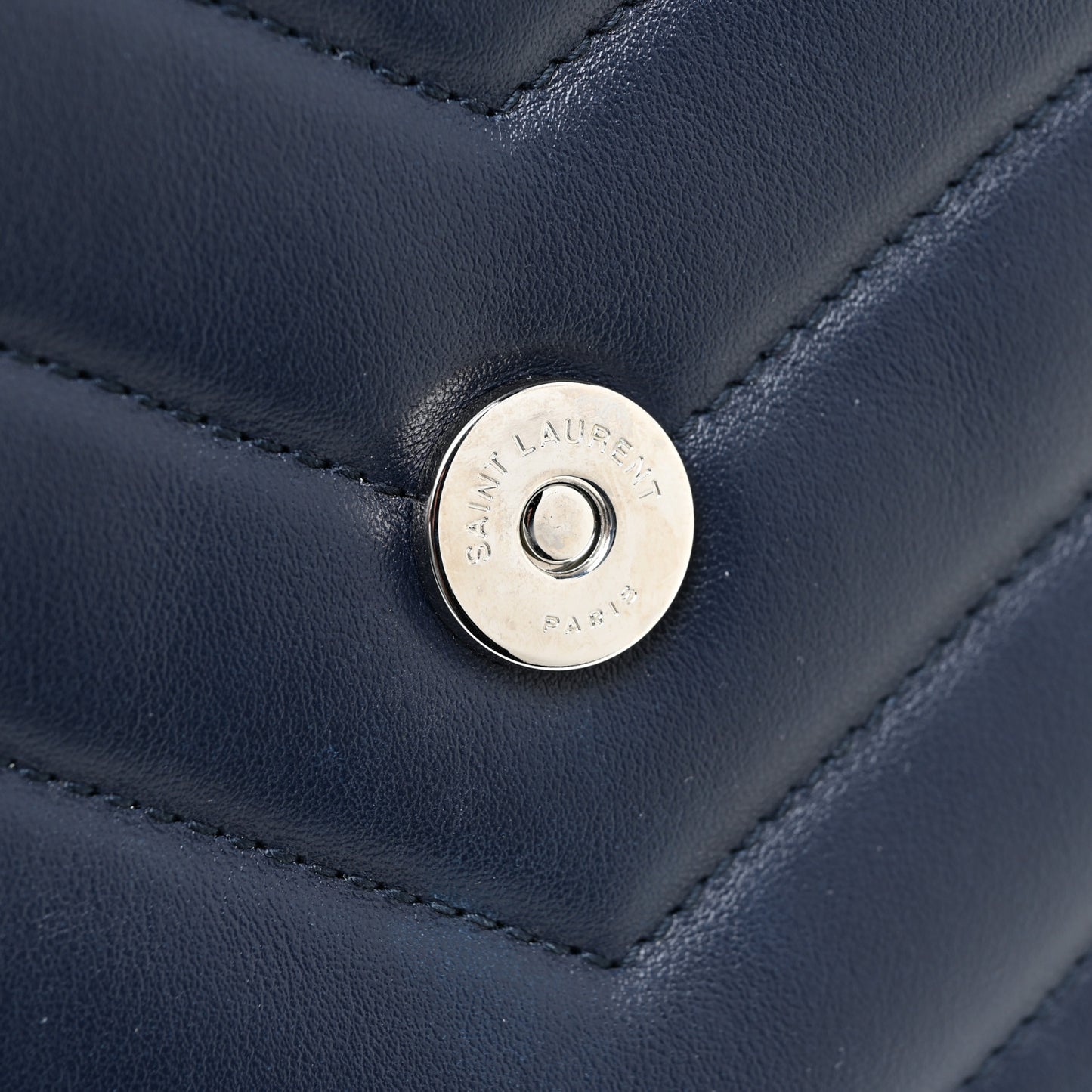 Calfskin Y Quilted Monogram Small Loulou Chain Satchel Deep Marine