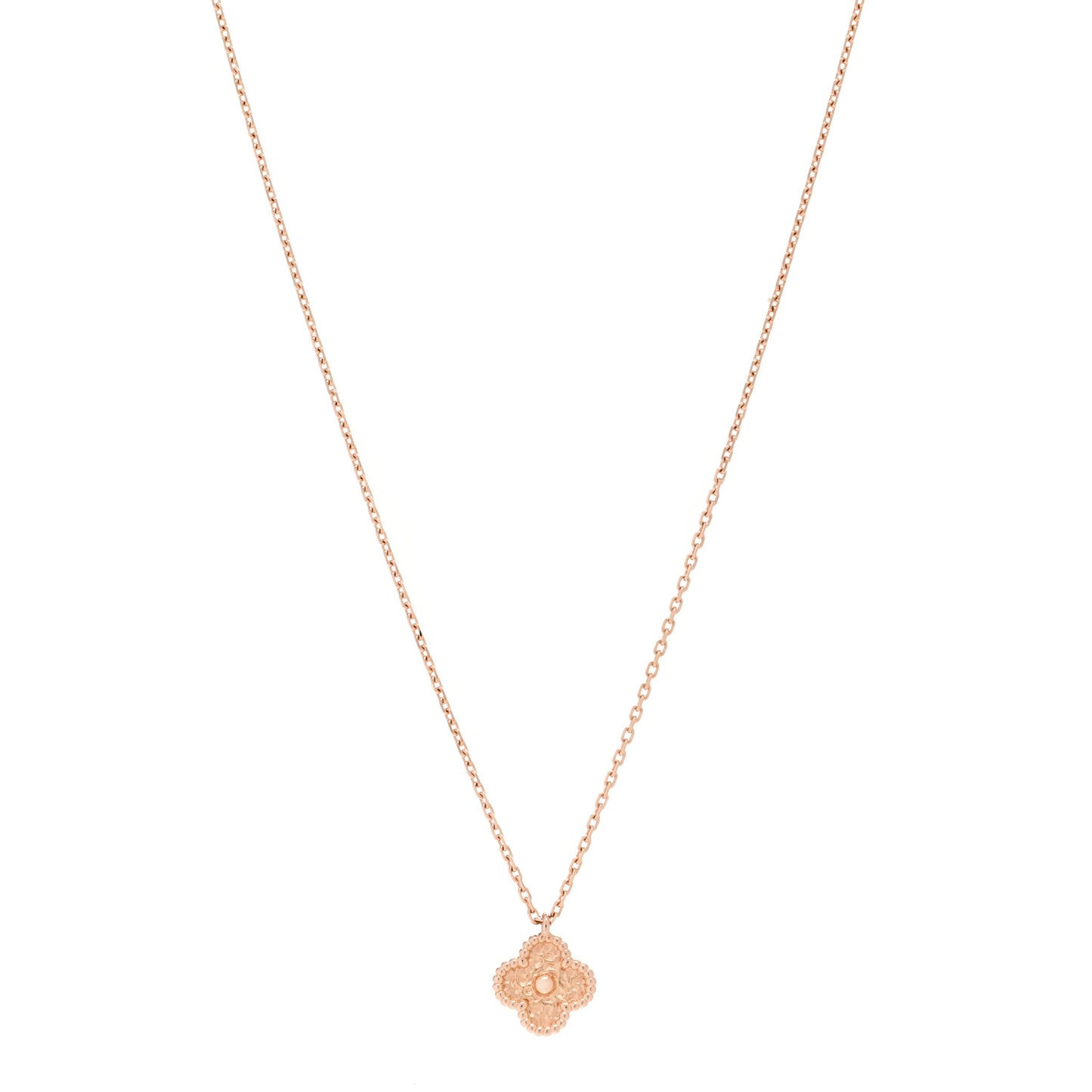 18K Rose Gold Sweet Alhambra Pendant Necklace