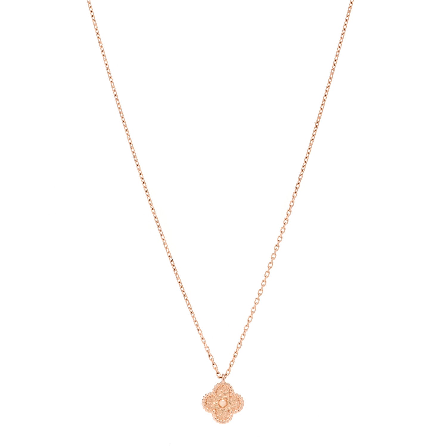 Van Cleef & Arpels 18K Rose Gold Sweet Alhambra Pendant Necklace 1 of 6