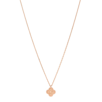 Van Cleef & Arpels 18K Rose Gold Sweet Alhambra Pendant Necklace 1 of 6