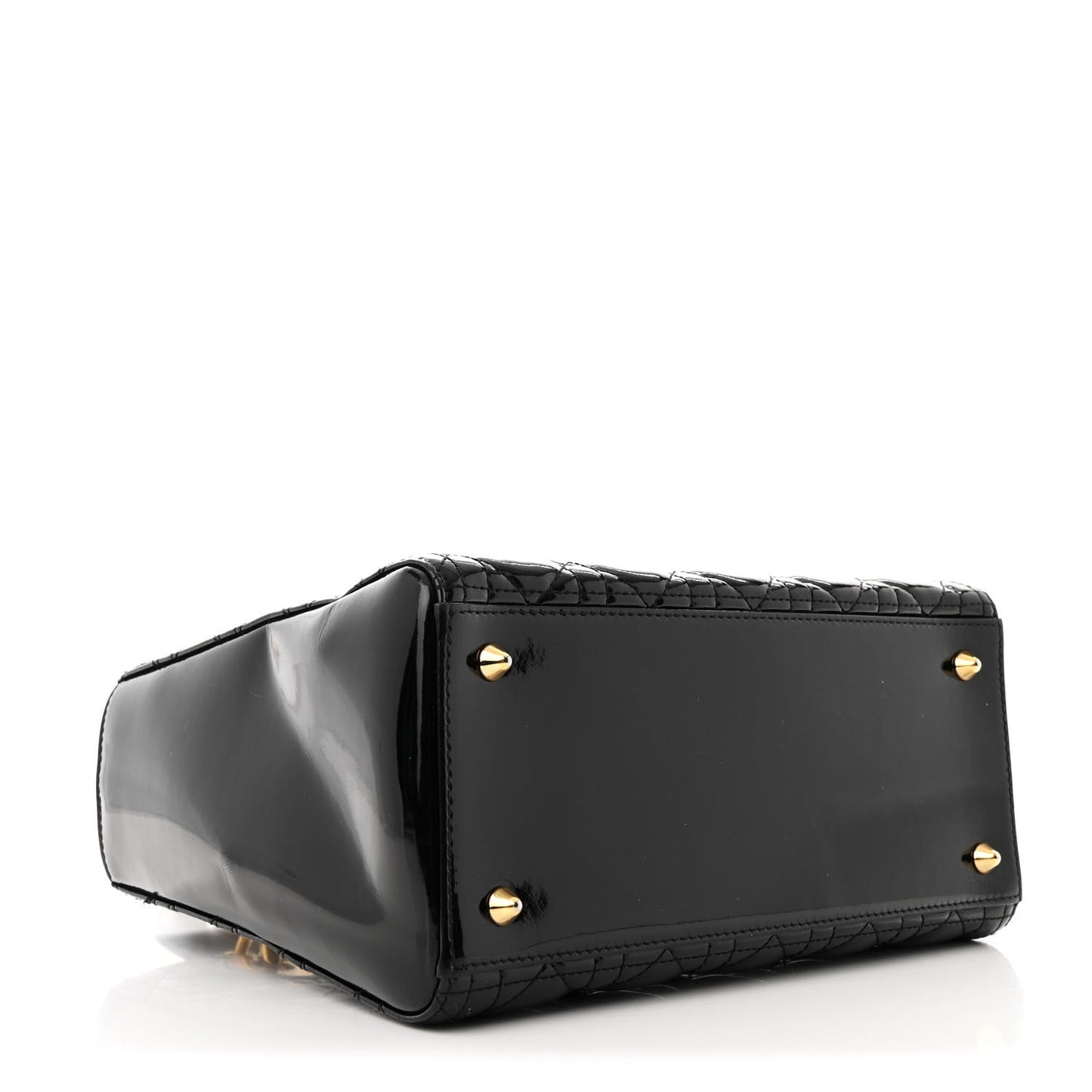 Patent Cannage Medium Lady Dior Black