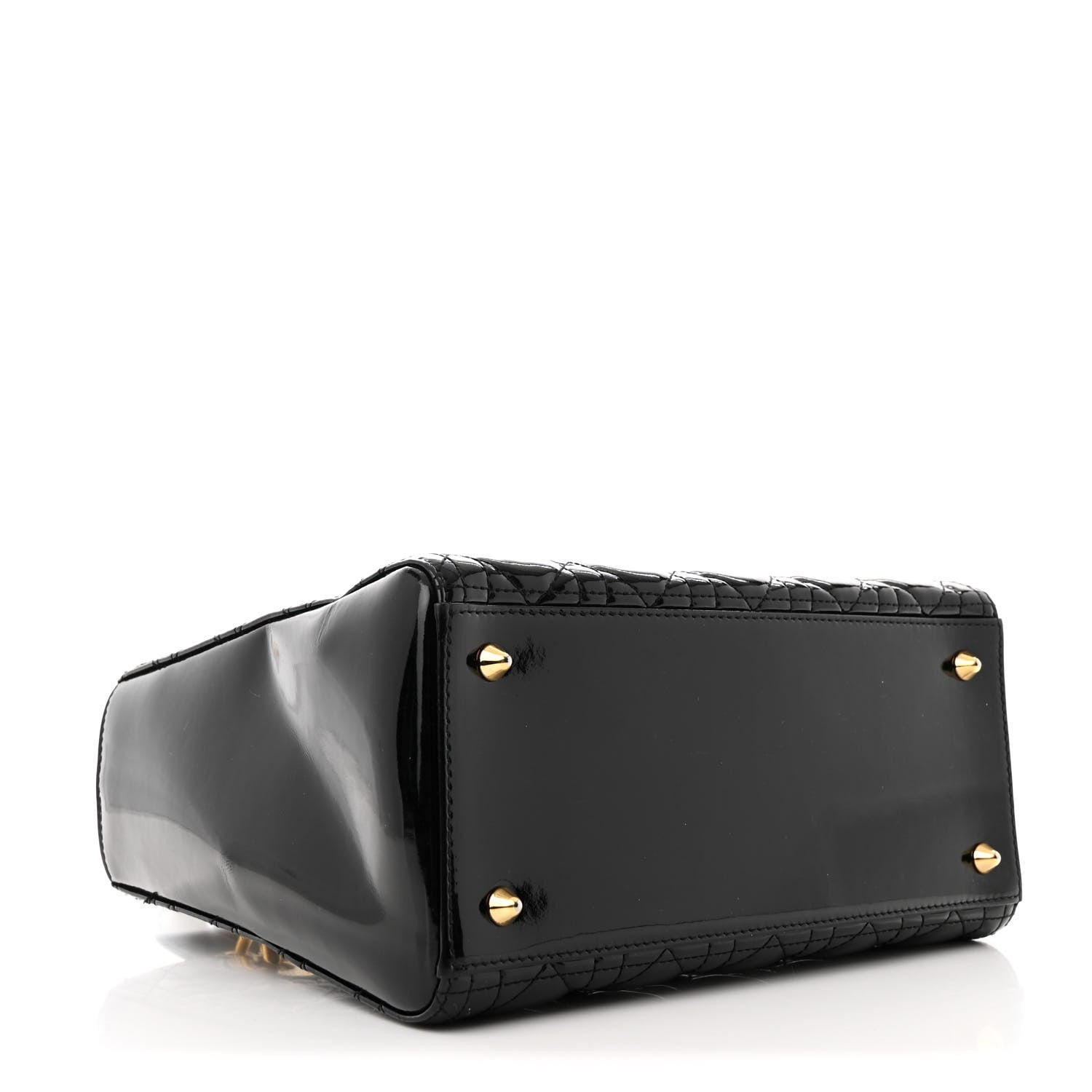 Christian Dior Patent Cannage Medium Lady Dior Black 4 of 11