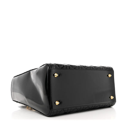 Christian Dior Patent Cannage Medium Lady Dior Black 4 of 11