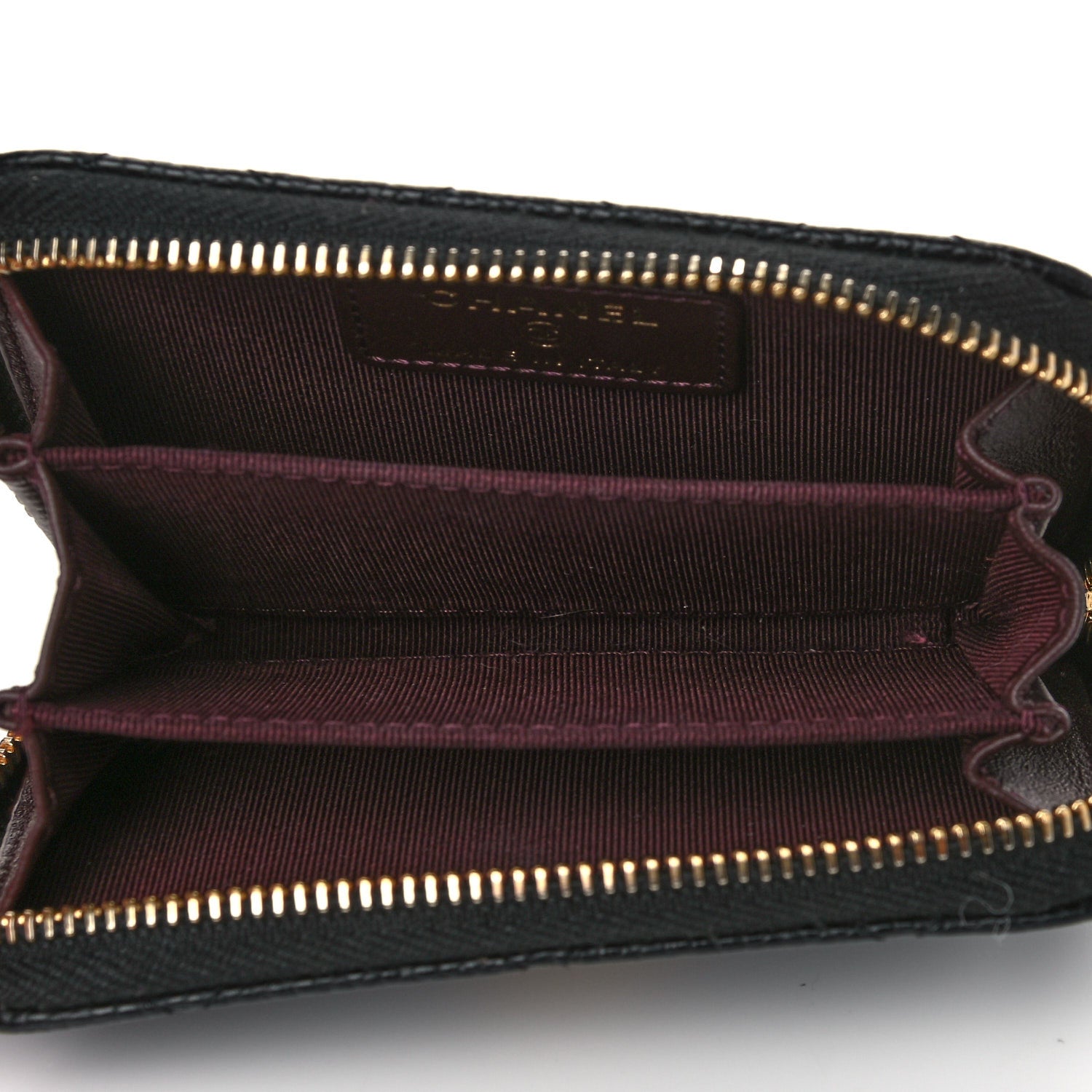 Chanel Caviar Quilted Zip Coin Purse Black 5 of 12