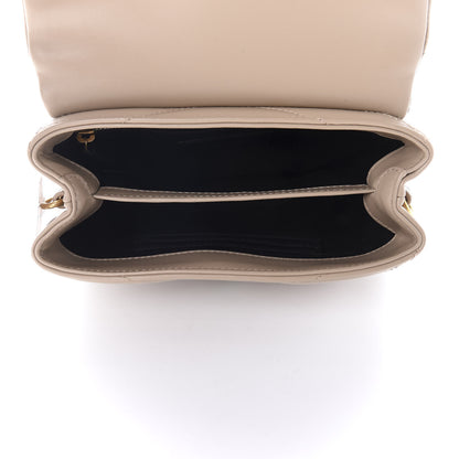 Saint Laurent Calfskin Y Quilted Monogram Toy Loulou Crossbody Bag Dark Beige 6 of 12
