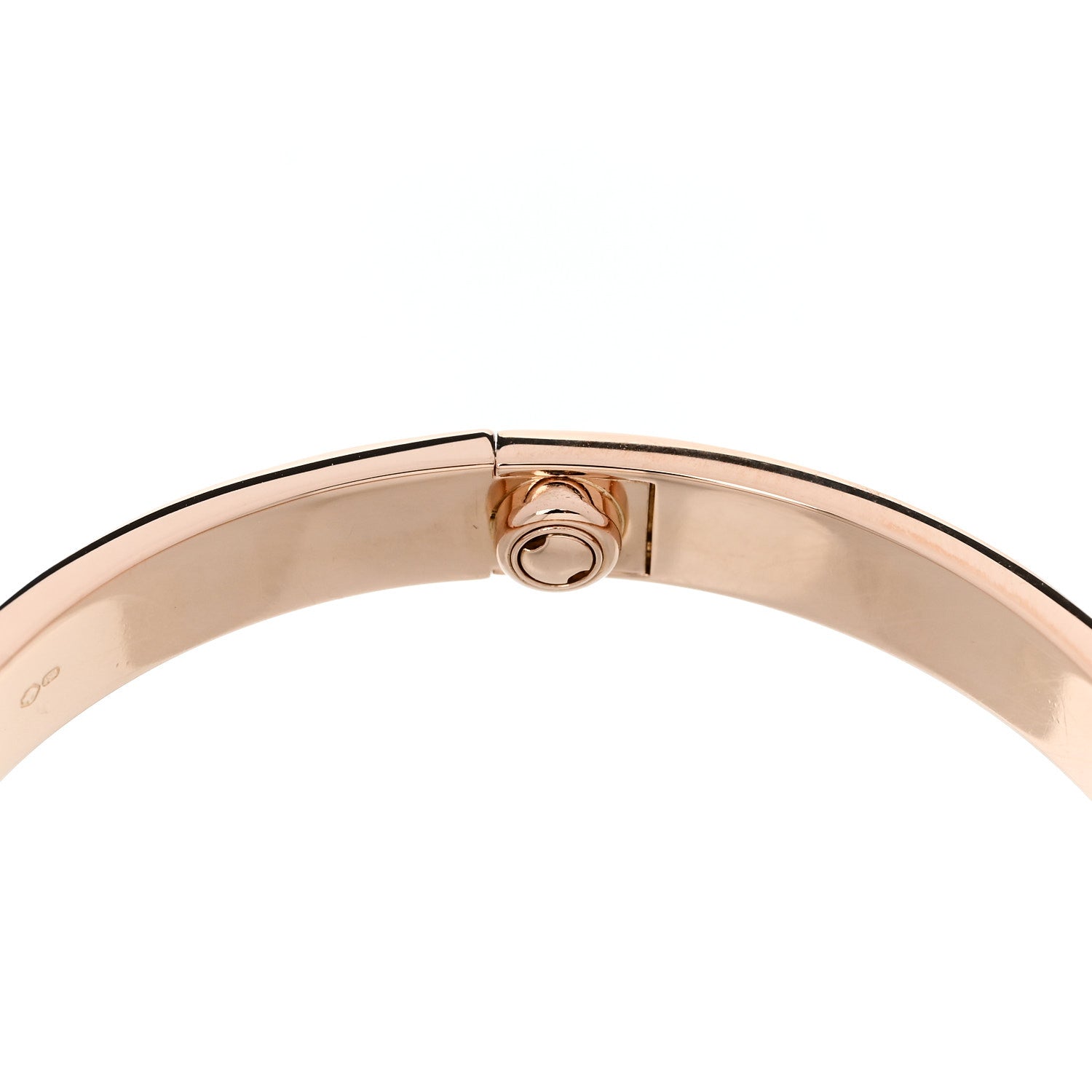 Cartier 18K Pink Gold 4 Diamond LOVE Bracelet 17 7 of 7