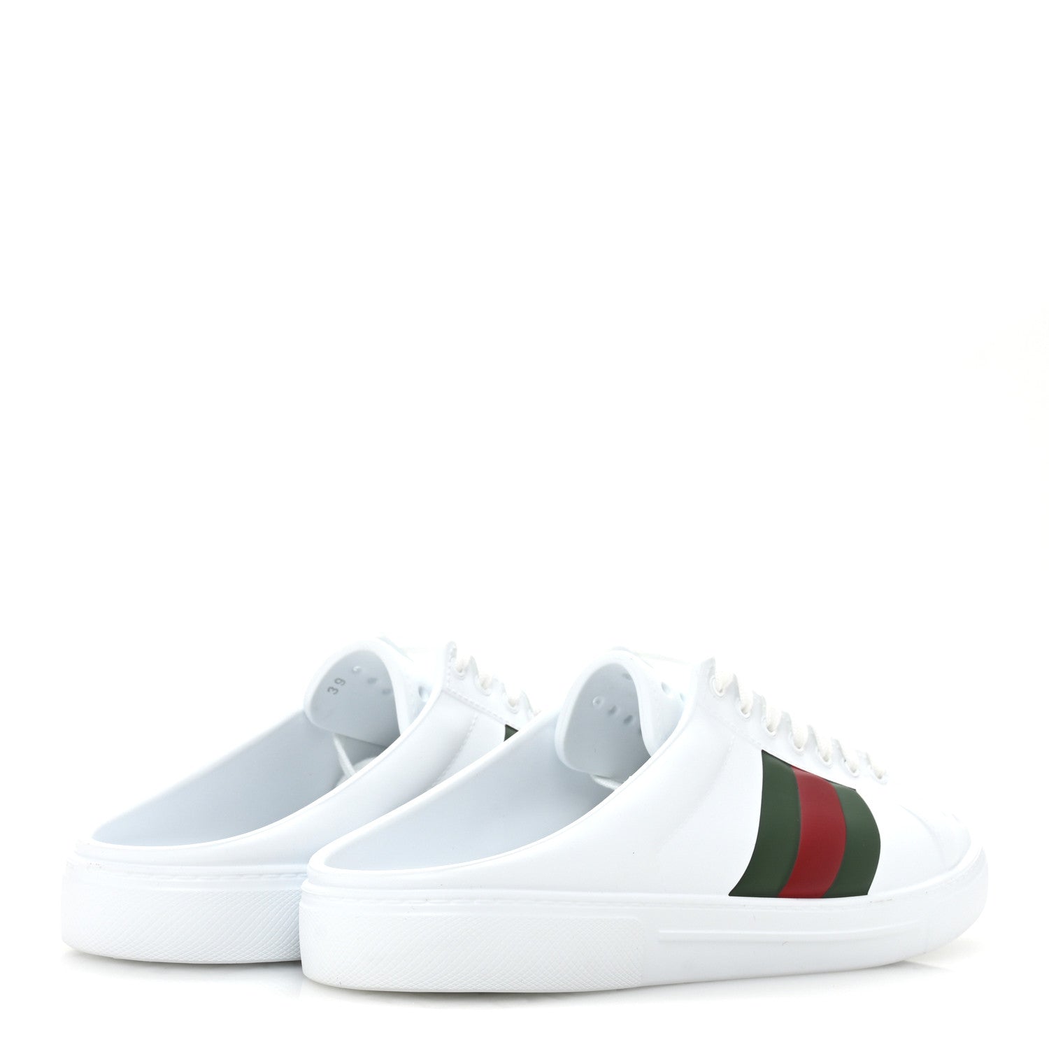 Gucci Rubber Ace Sabot Mules 39 Great White 5 of 9