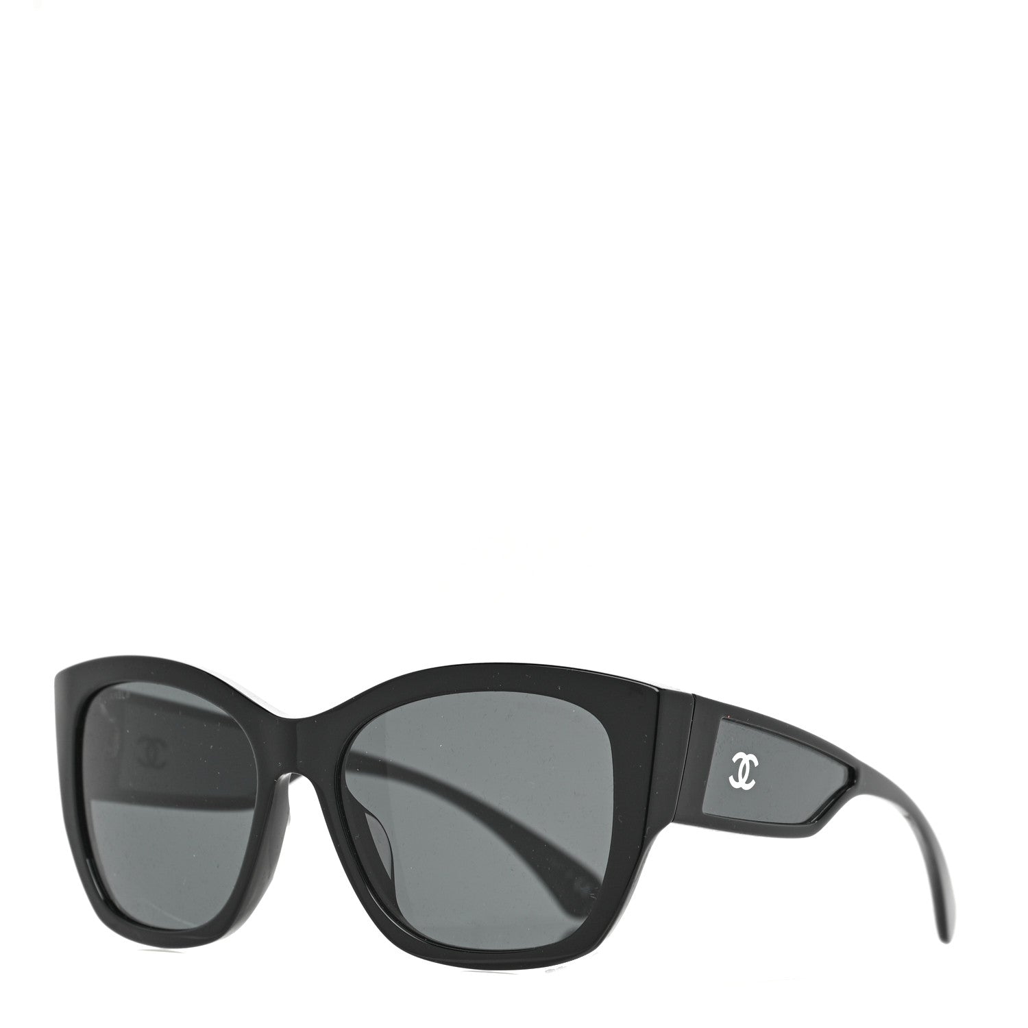 Chanel Acetate Polarized Butterfly Signature CC Sunglasses 5429-A Black 1 of 7