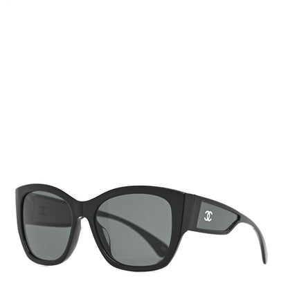 Chanel Acetate Polarized Butterfly Signature CC Sunglasses 5429-A Black 1 of 7