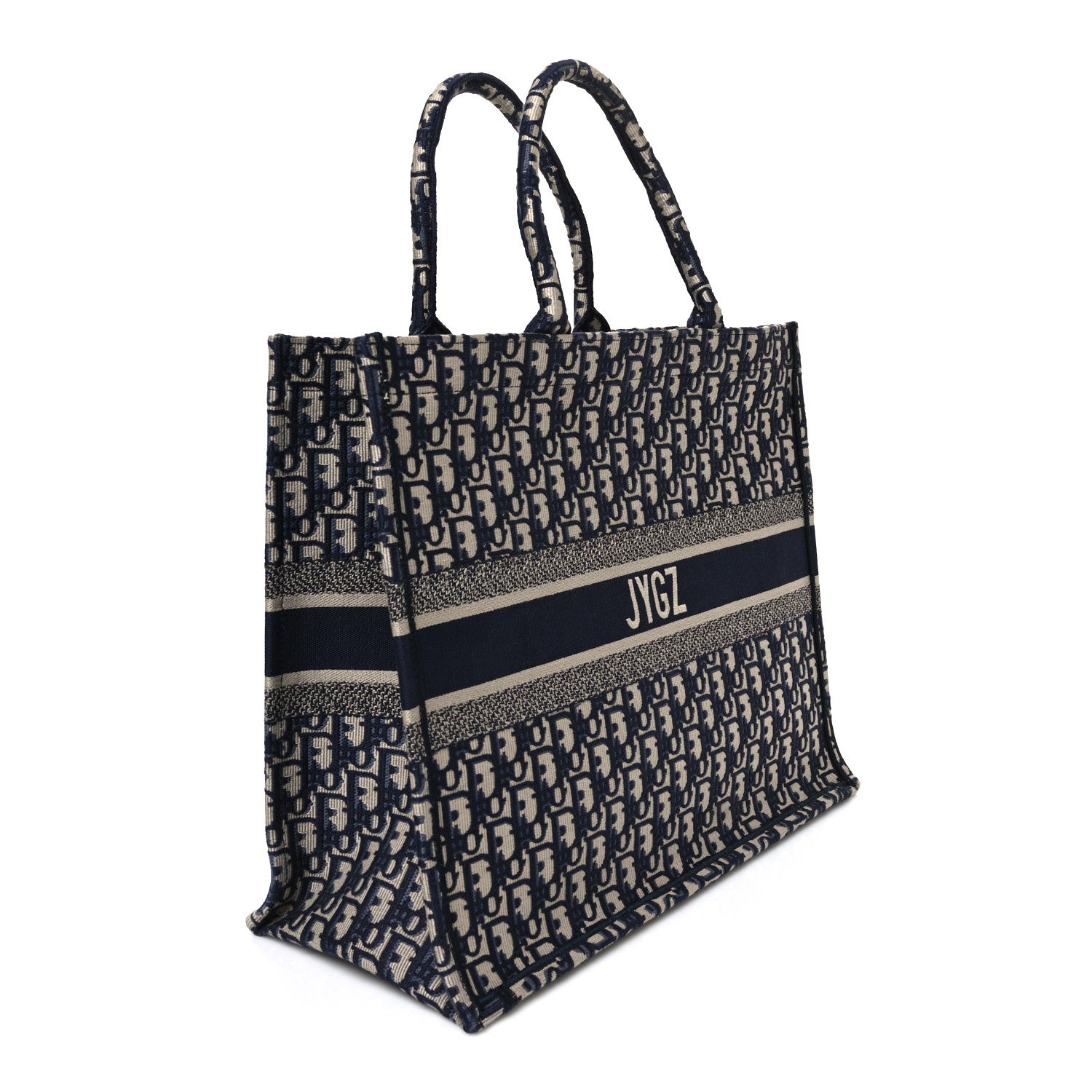Christian Dior Oblique Large Book Tote Blue Multicolor 2 of 10