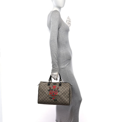 Gucci GG Plus Monogram Tattoo Heart Medium Joy Boston Dark Brown 3 of 13