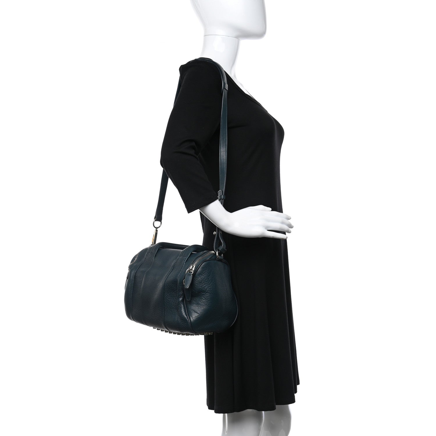 Alexander Wang Pebbled Lambskin Rockie Green Pale Gold Hardware 2 of 9