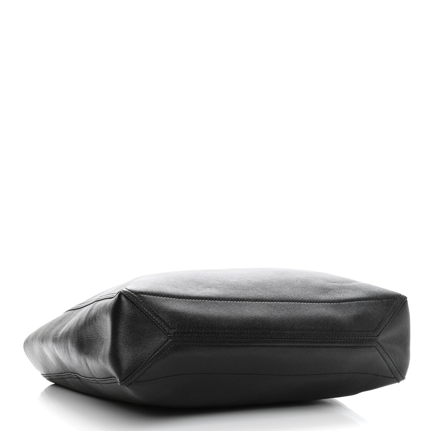New Sakai Calfskin Lux Medium Dahlia Tote Black