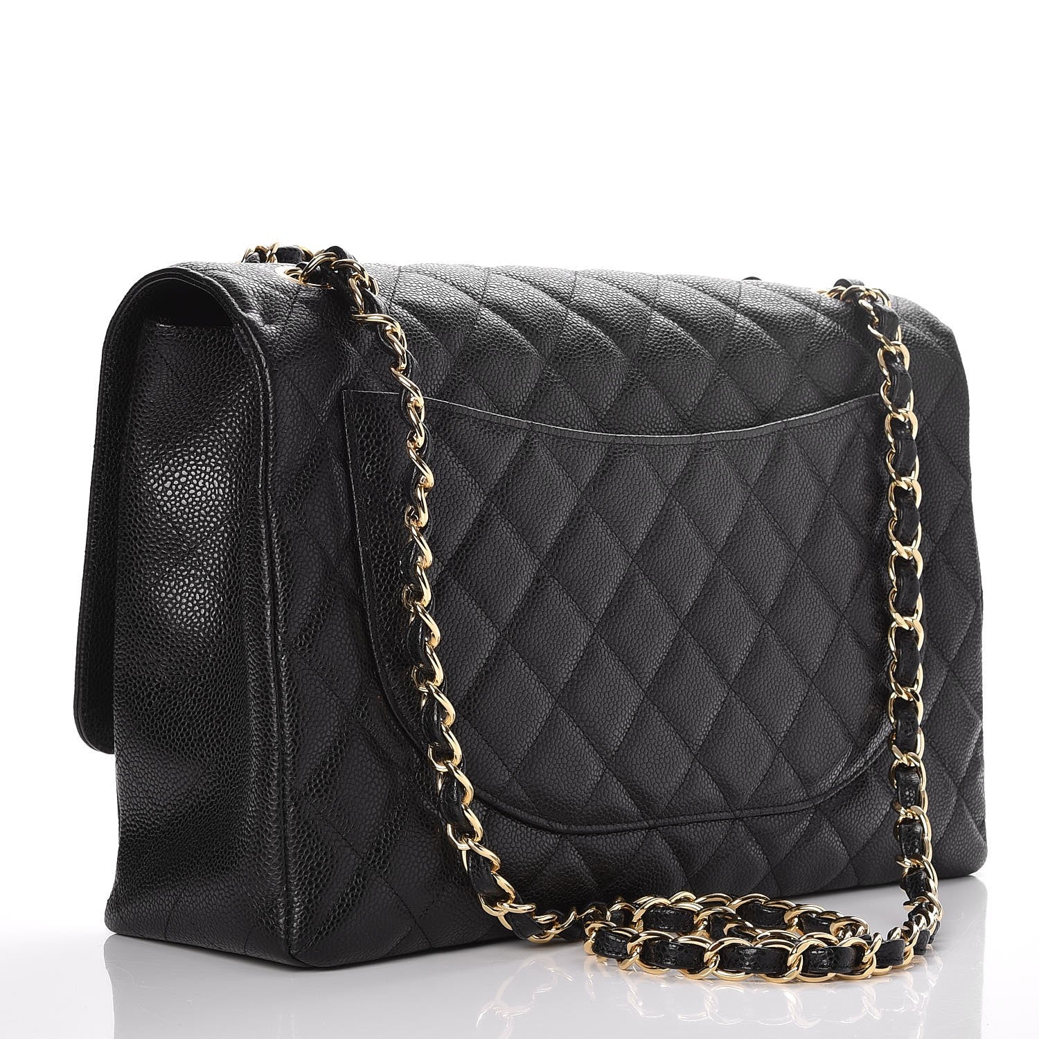 Chanel Caviar Quilted Maxi Single Flap Black 4 of 10