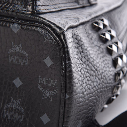 MCM Visetos Small Side Stud Stark Backpack Black 12 of 12