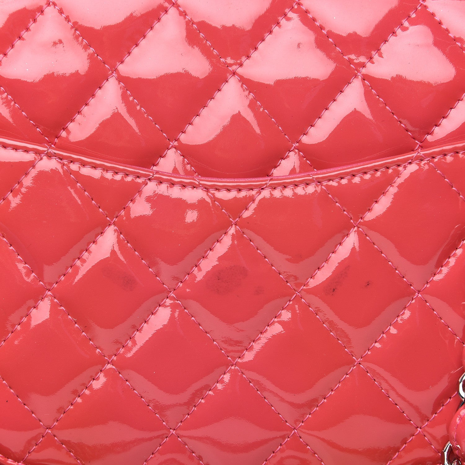 Chanel Patent Quilted Medium Double Flap Fuchsia 12 of 15