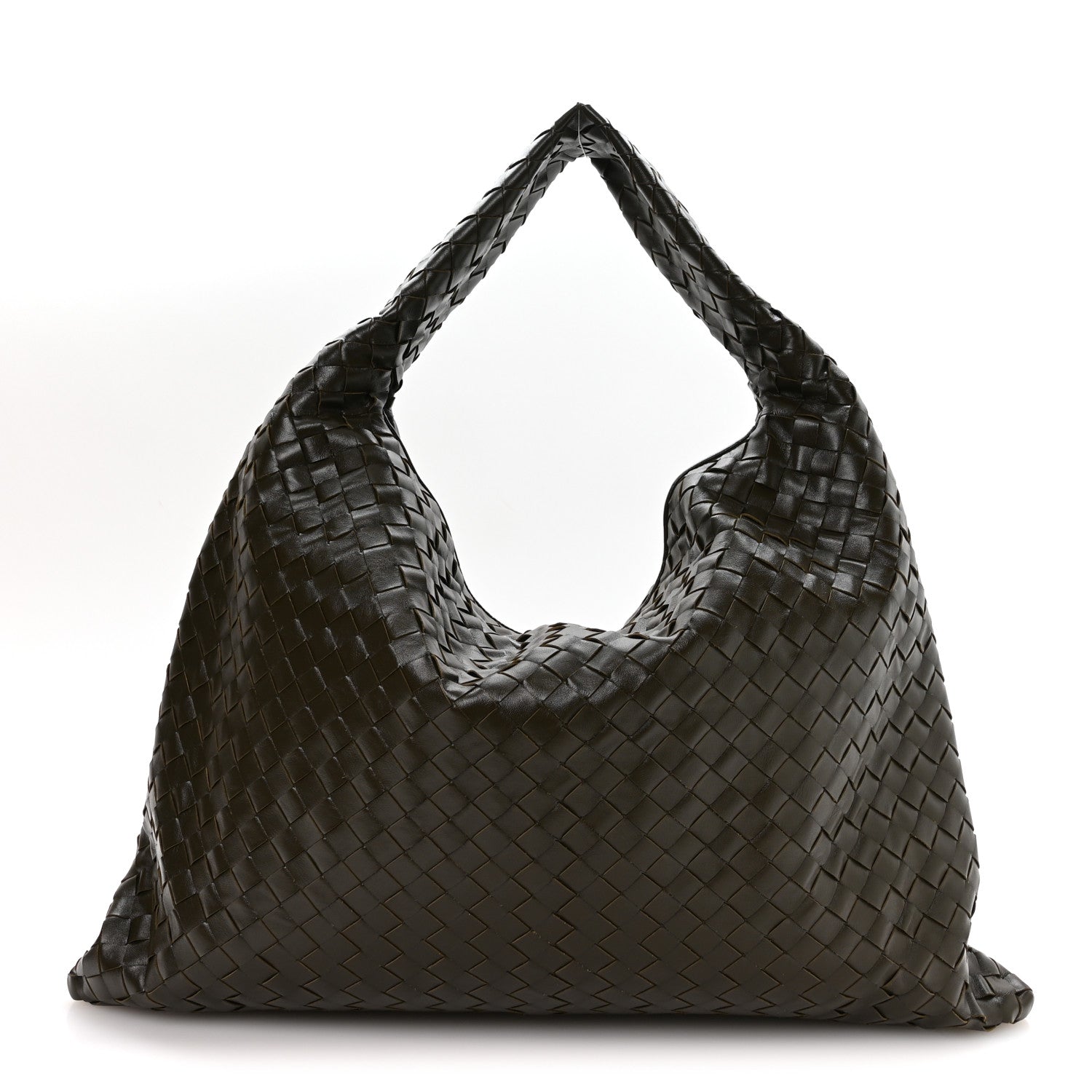 Bottega Veneta Calfskin Intrecciato Large Hop Kaki 1 of 9