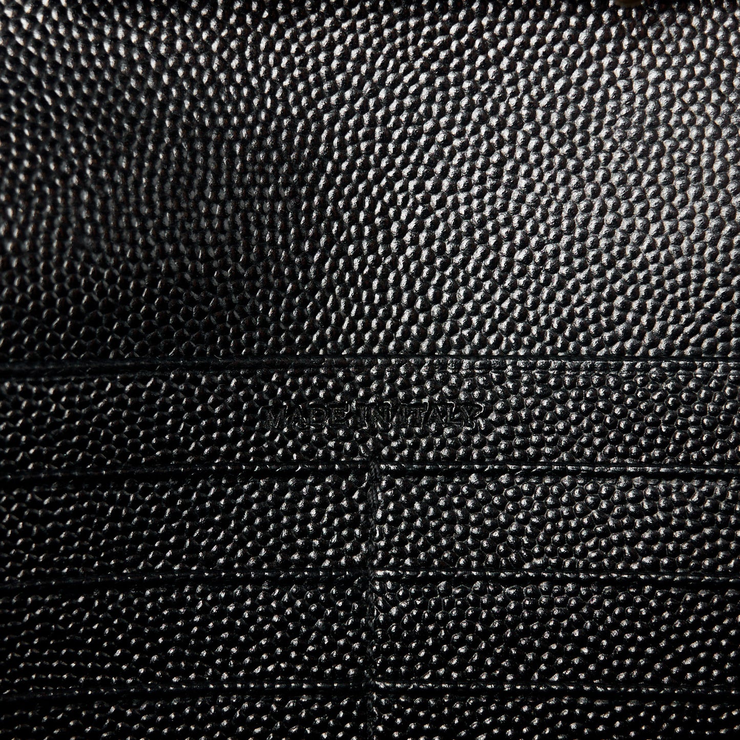 Grain De Poudre Matelasse Chevron Monogram Chain Wallet Black