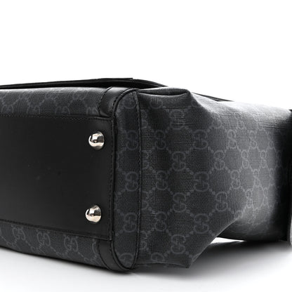 Gucci GG Supreme Monogram Web Messenger Diaper Bag Black Grey 10 of 10