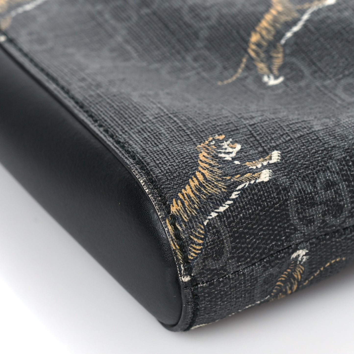 GG Supreme Monogram Tigers Web Messenger Bag Black Multicolor