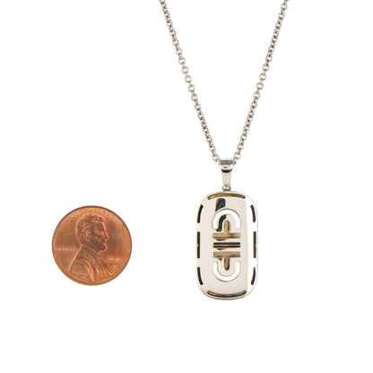 Bulgari 18K White Gold Parentesi Pendant Necklace 3 of 5