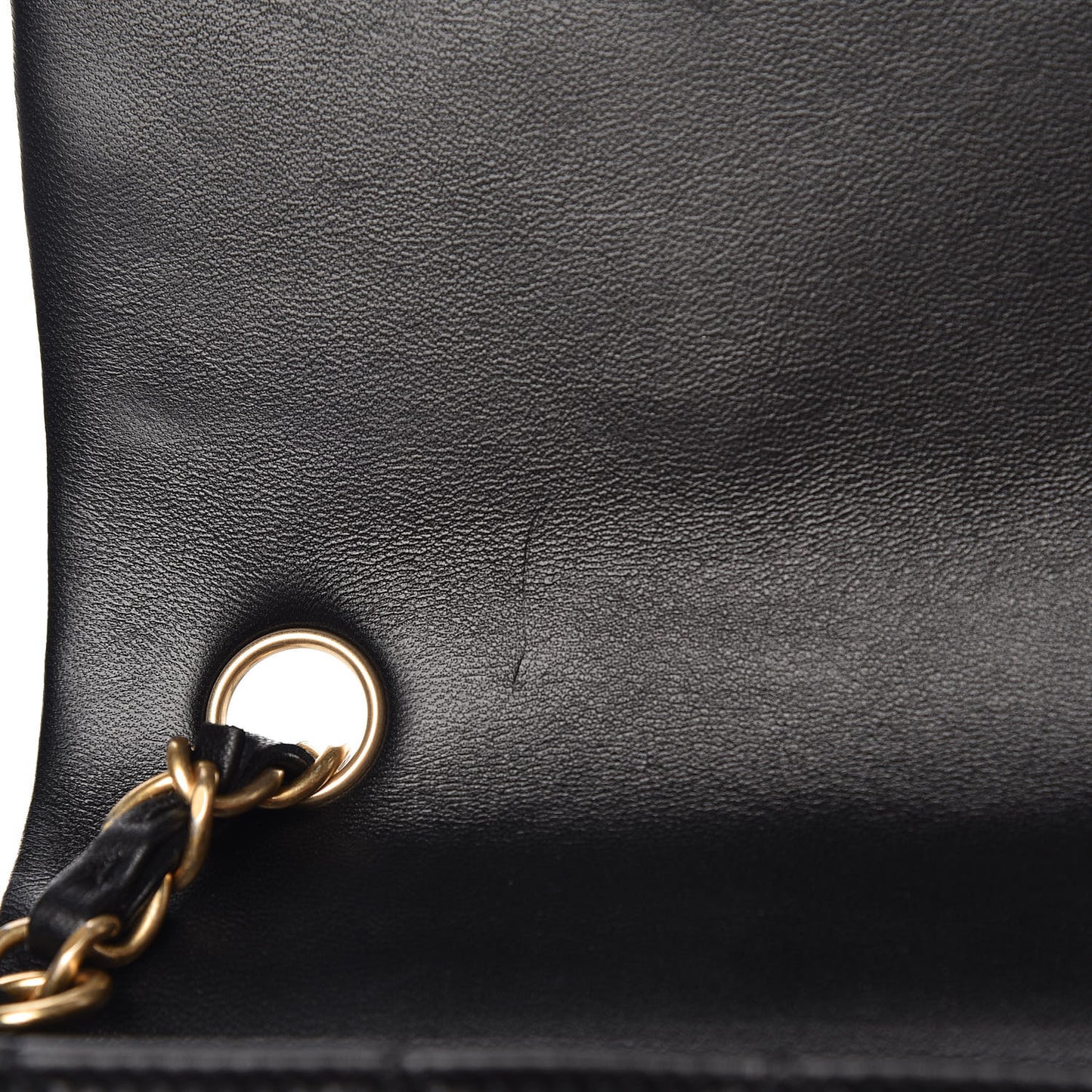 Lambskin Quilted Mini Rectangular Flap Black