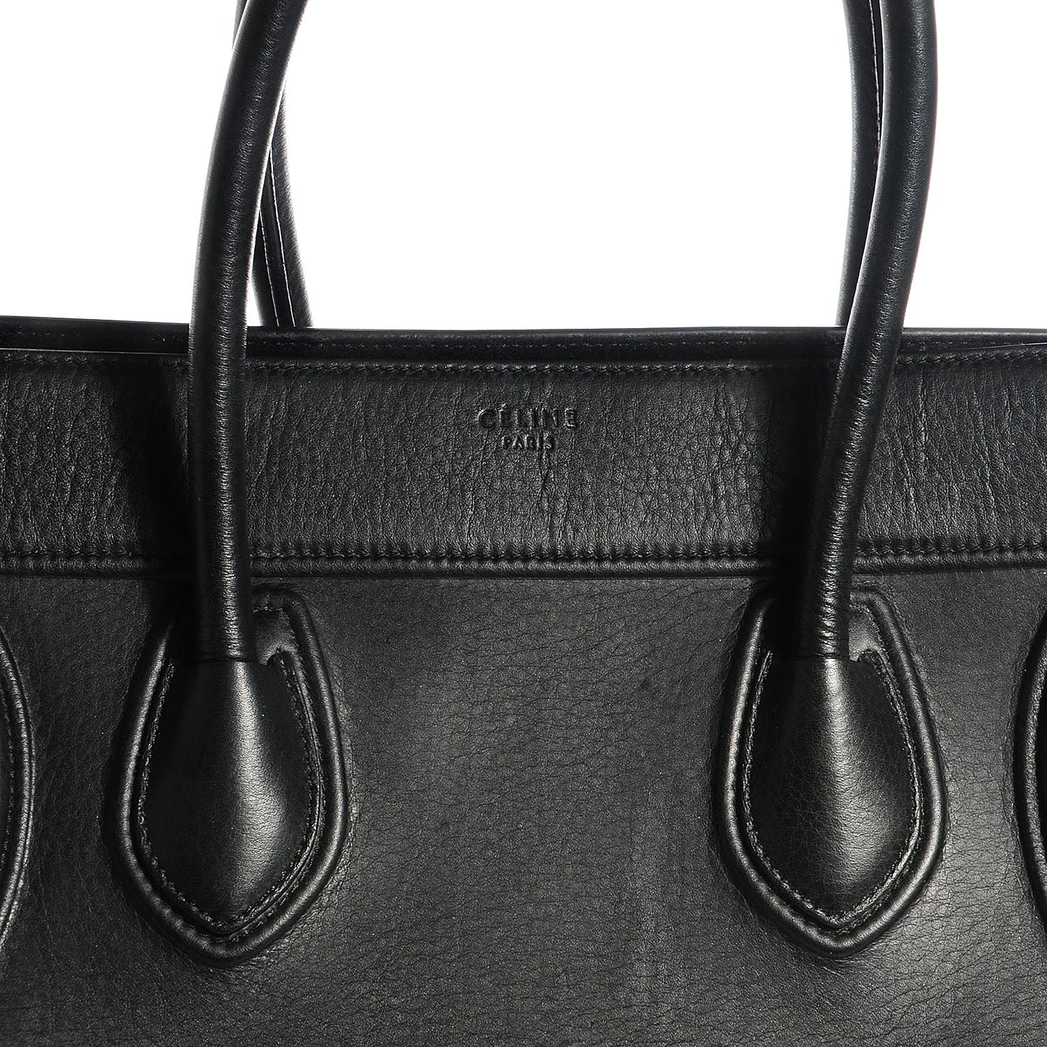 Celine Supple Calfskin Medium Phantom Luggage Black 7 of 8