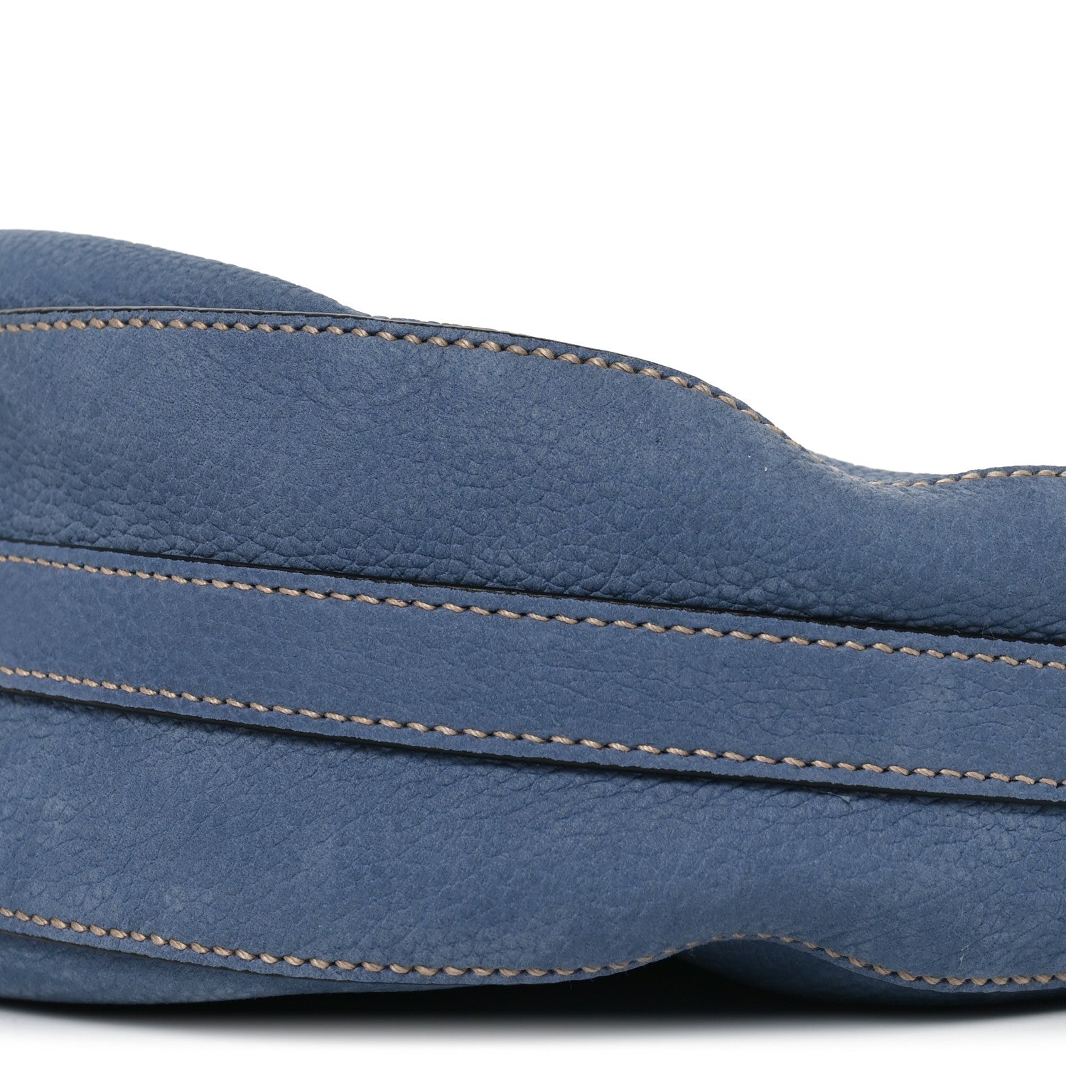 Prada Nubuck Small Arque Shoulder Bag Aviation Blue 9 of 9