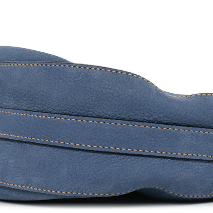 Prada Nubuck Small Arque Shoulder Bag Aviation Blue 9 of 9