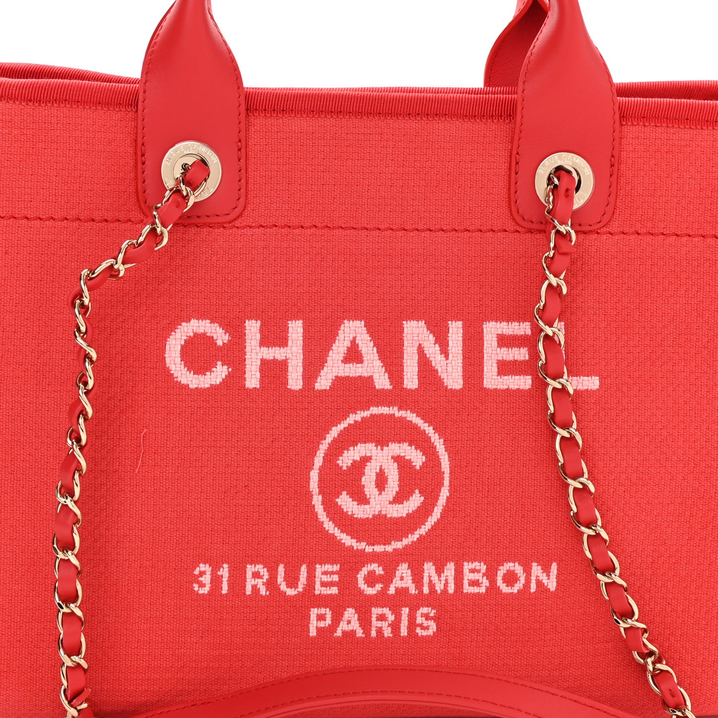 Mixed Fibers Small Deauville Tote Red