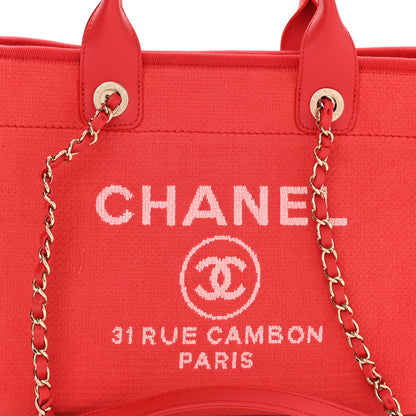Chanel Mixed Fibers Small Deauville Tote Red 9 of 12
