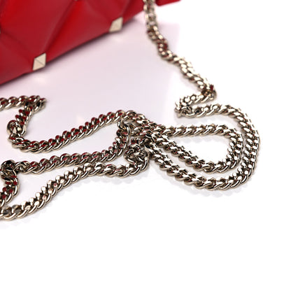 Valentino Garavani Nappa Candystud Wallet on Chain Rouge Pur 13 of 13