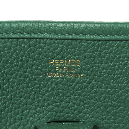 Hermes Taurillon Clemence EVELYNE III PM Malachite 6 of 11