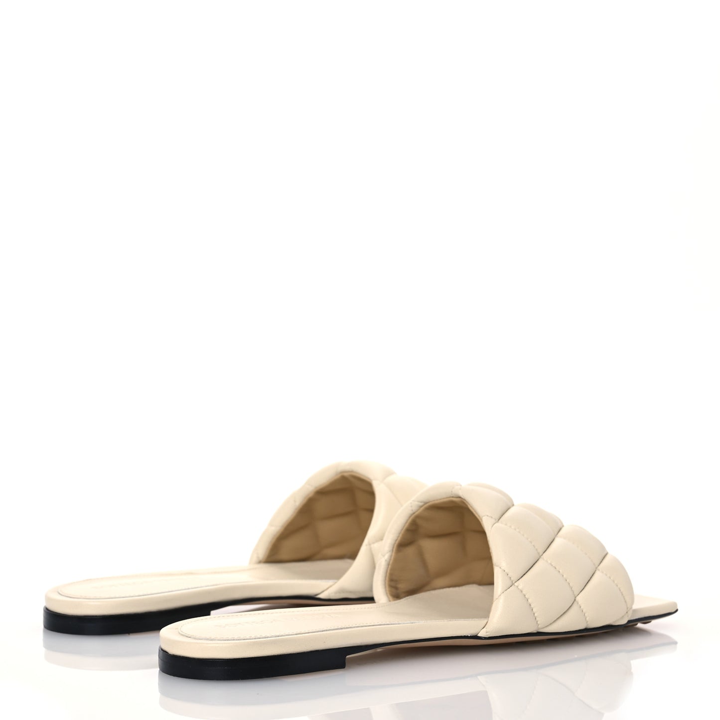 Nappa Maxi Intrecciato Lido Flat Sandals 37.5 Wax