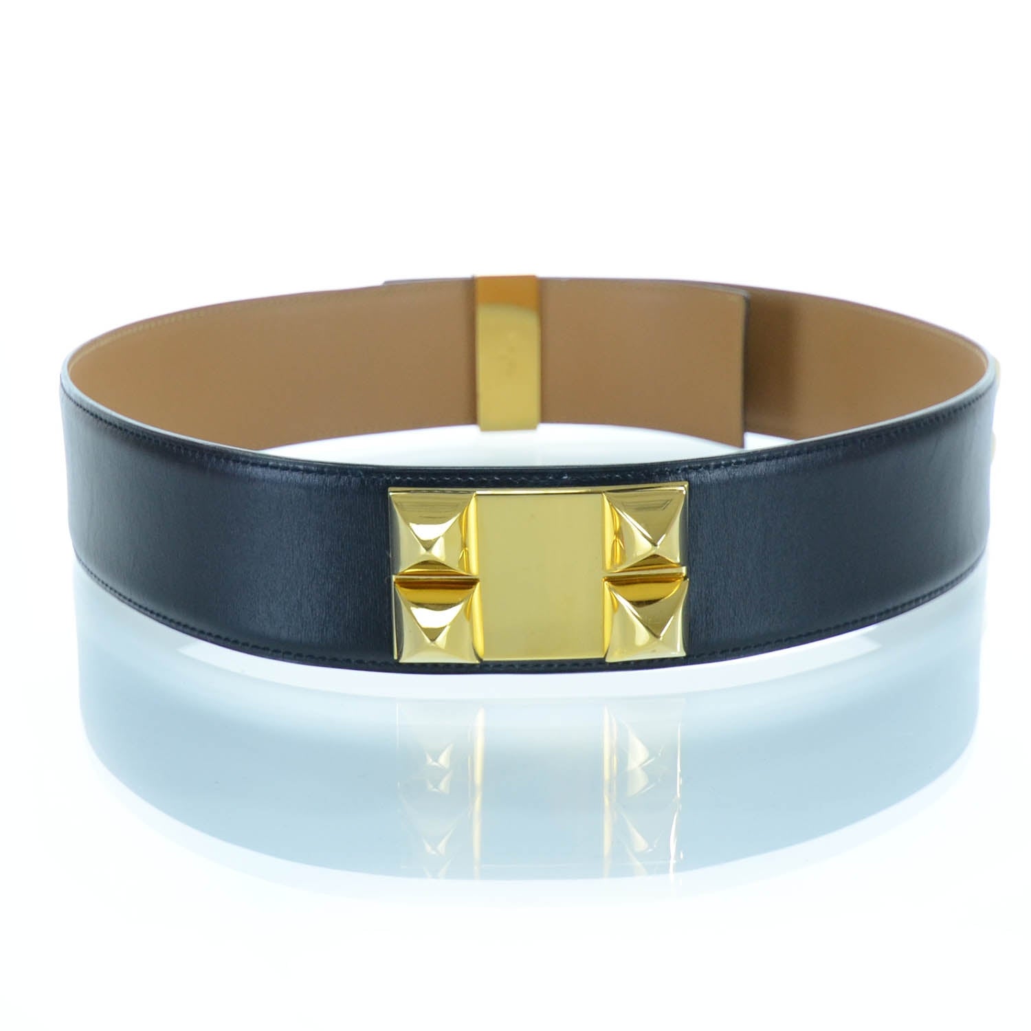 Hermes Swift Leather Collier De Chien Belt Black 3 of 6