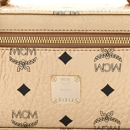 MCM Metallic Visetos Vanity Case Gold 8 of 10