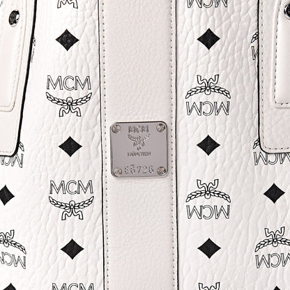 MCM Visetos Medium Liz Reversible Shopper Tote White 16 of 18