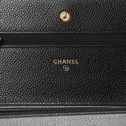 Chanel Caviar Quilted Wallet On Chain WOC Black 8 of 12