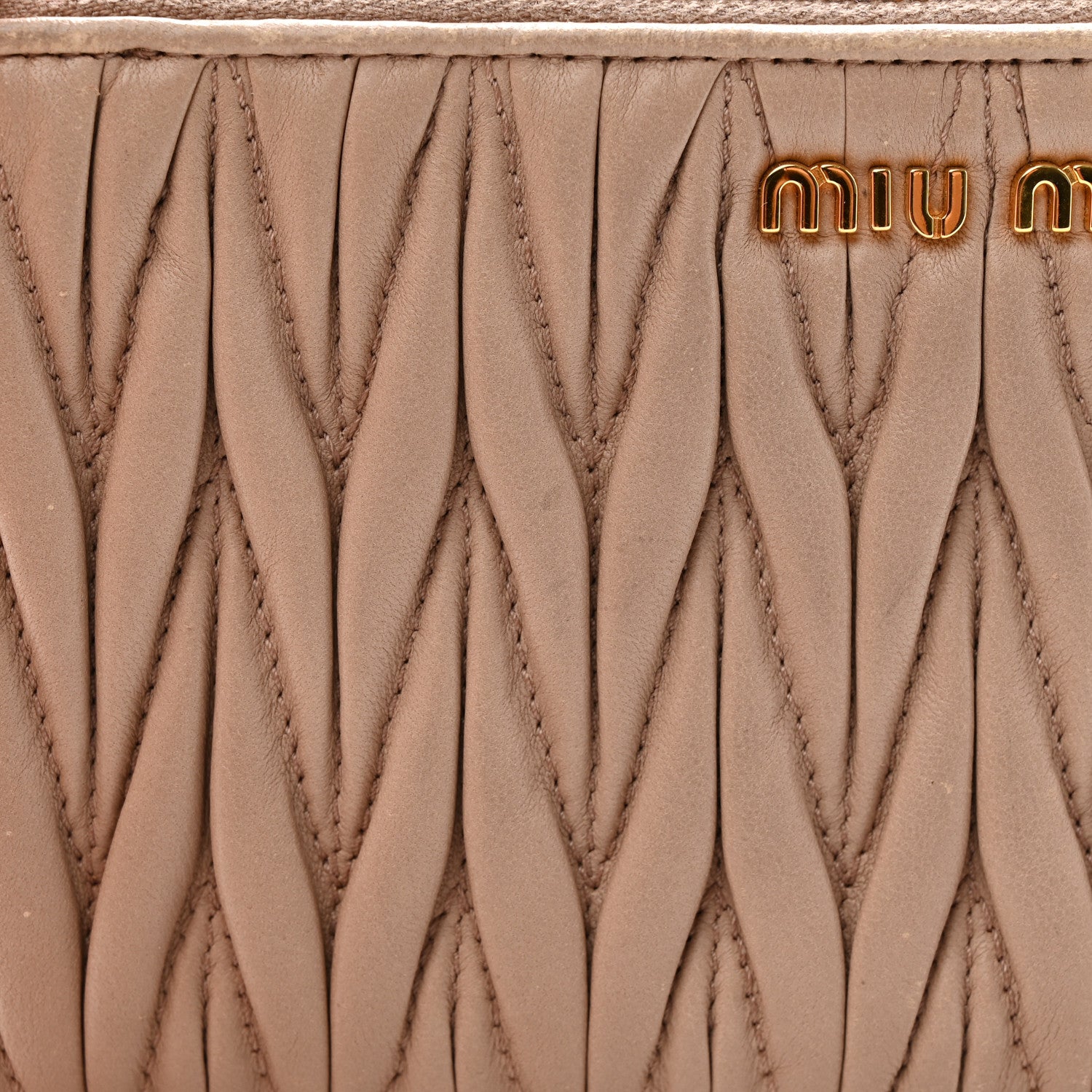 Miu Miu Nappa Matelasse Wristlet Cammeo 16 of 18