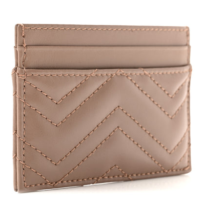 Gucci Calfskin Matelasse GG Marmont Card Holder Porcelain Rose 3 of 8