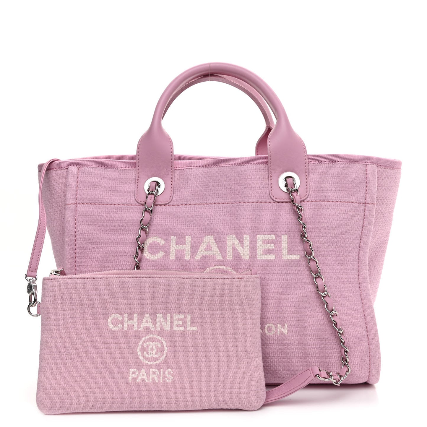 Mixed Fibers Small Deauville Tote Dark Pink