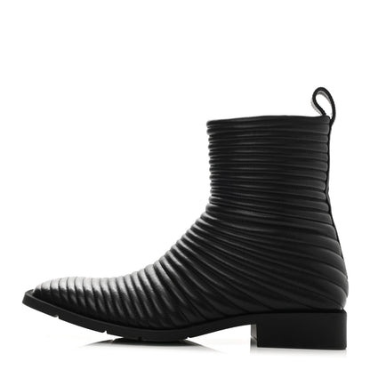 Balenciaga Calfskin Padded Quilted Ankle Boots 41 Black 1 of 8